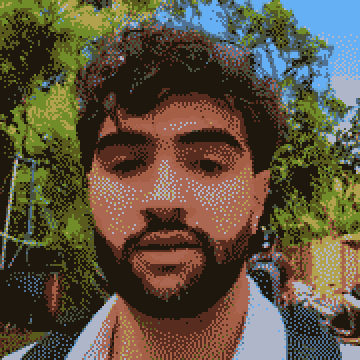 Marco Todaro, in a dithered 12-colour portrait